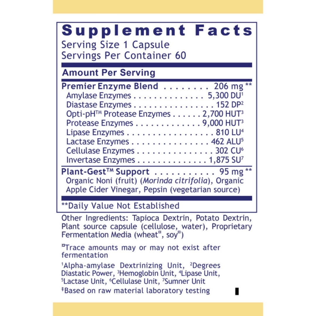 Premier Research Labs, Premier Digest, 60 Plant-Source Capsules