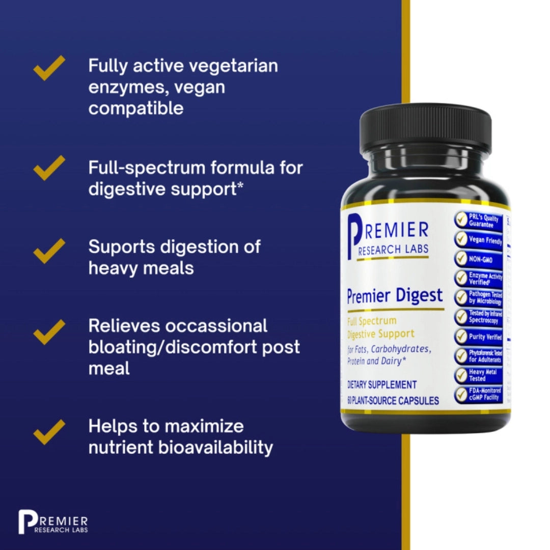 Premier Research Labs, Premier Digest, 60 Plant-Source Capsules