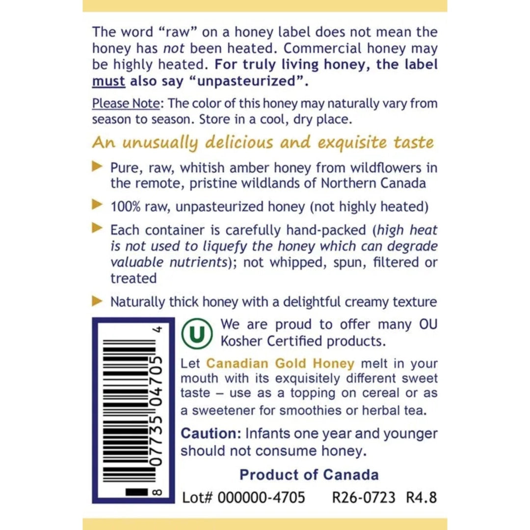 Premier Research Labs, Canadian Gold Honey, 1 LB (455 g)