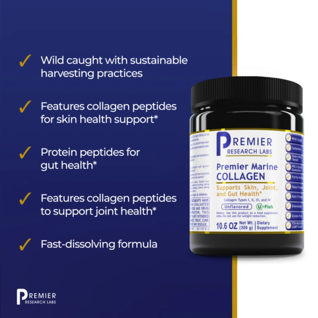 Premier Research Labs, Premier Marine Collagen, Unflavored, 10.6 oz (300 g)