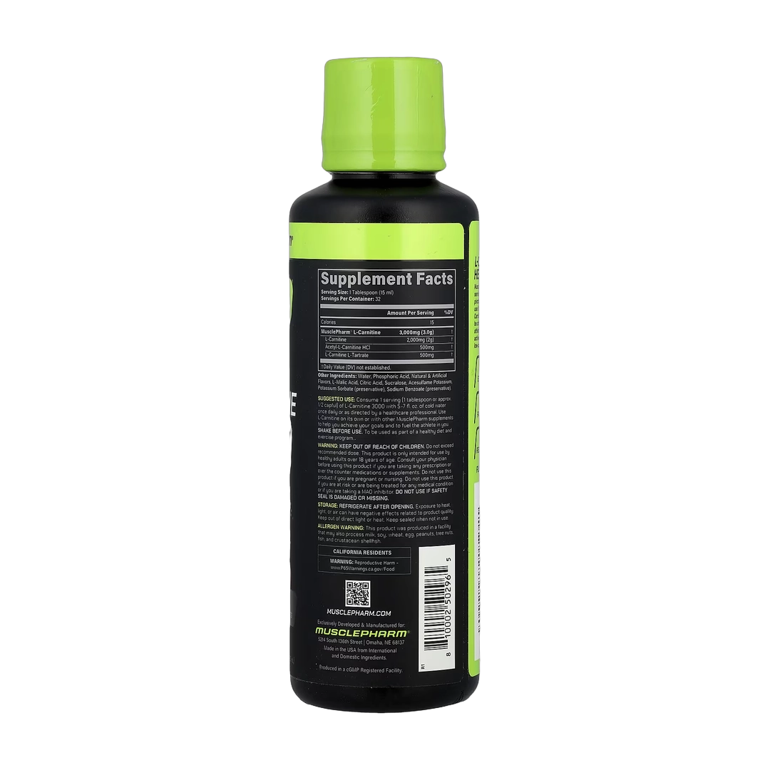 MusclePharm, Select L-Carnitine 3000, Sour Cherry , 16 fl oz (480 ml)