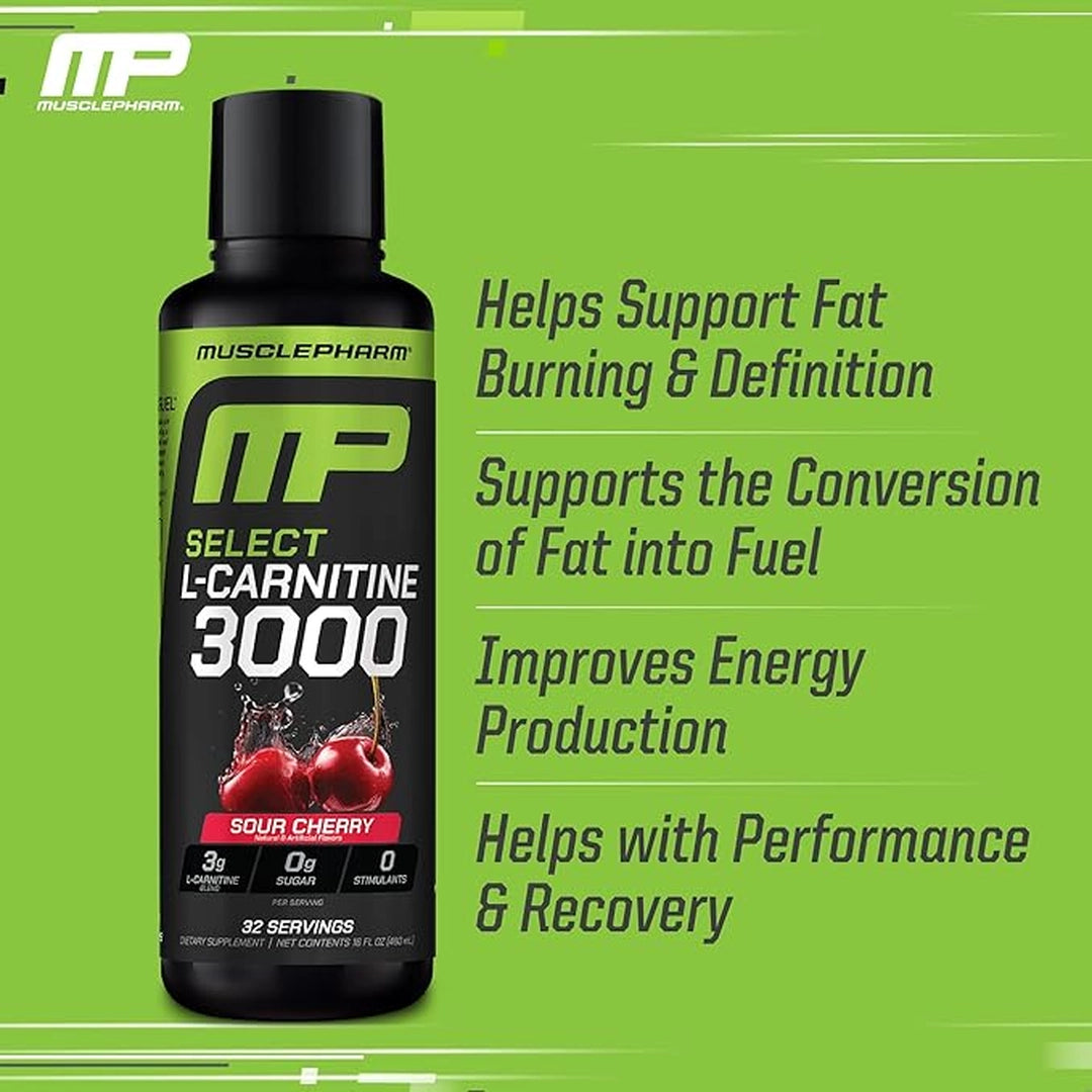MusclePharm, Select L-Carnitine 3000, Sour Cherry , 16 fl oz (480 ml)