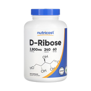 Nutricost, D-Ribose, 240 Capsules front packaging view