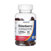 Nutricost, Elderberry, 90 Flavored Gummies front packaging view