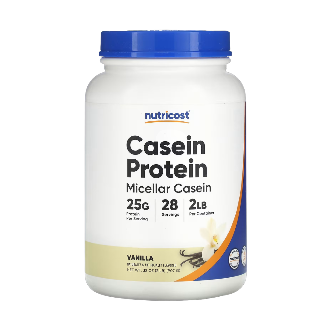 Nutricost, Casein Protein, Vanilla, 2 lb, 907 g front packaging view