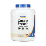 Nutricost, Casein Protein, Vanilla, 5 lb, 2,268 g front packaging view