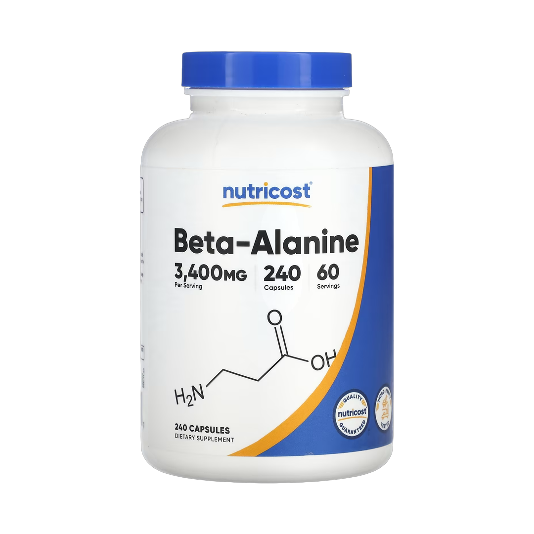Nutricost, Beta-Alanine, 240 Capsules front packaging view