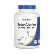 Nutricost, Beta-Alanine, 240 Capsules front packaging view