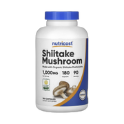 Nutricost, Shiitake Mushroom, 180 Capsules front packaging view