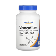 Nutricost, Vanadium , 2 mg , 180 Capsules front packaging view