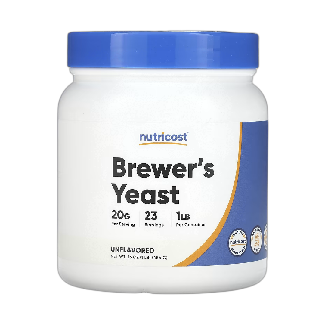 Nutricost, Brewer's Yeast, Unflavored, 16 oz, 454 g front packaging view