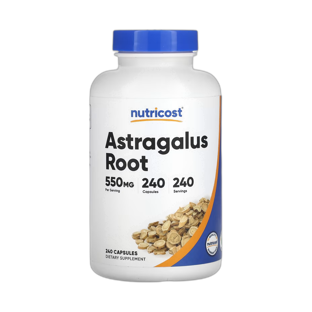 Nutricost, Astragalus Root , 550 mg , 240 Capsules front packaging view
