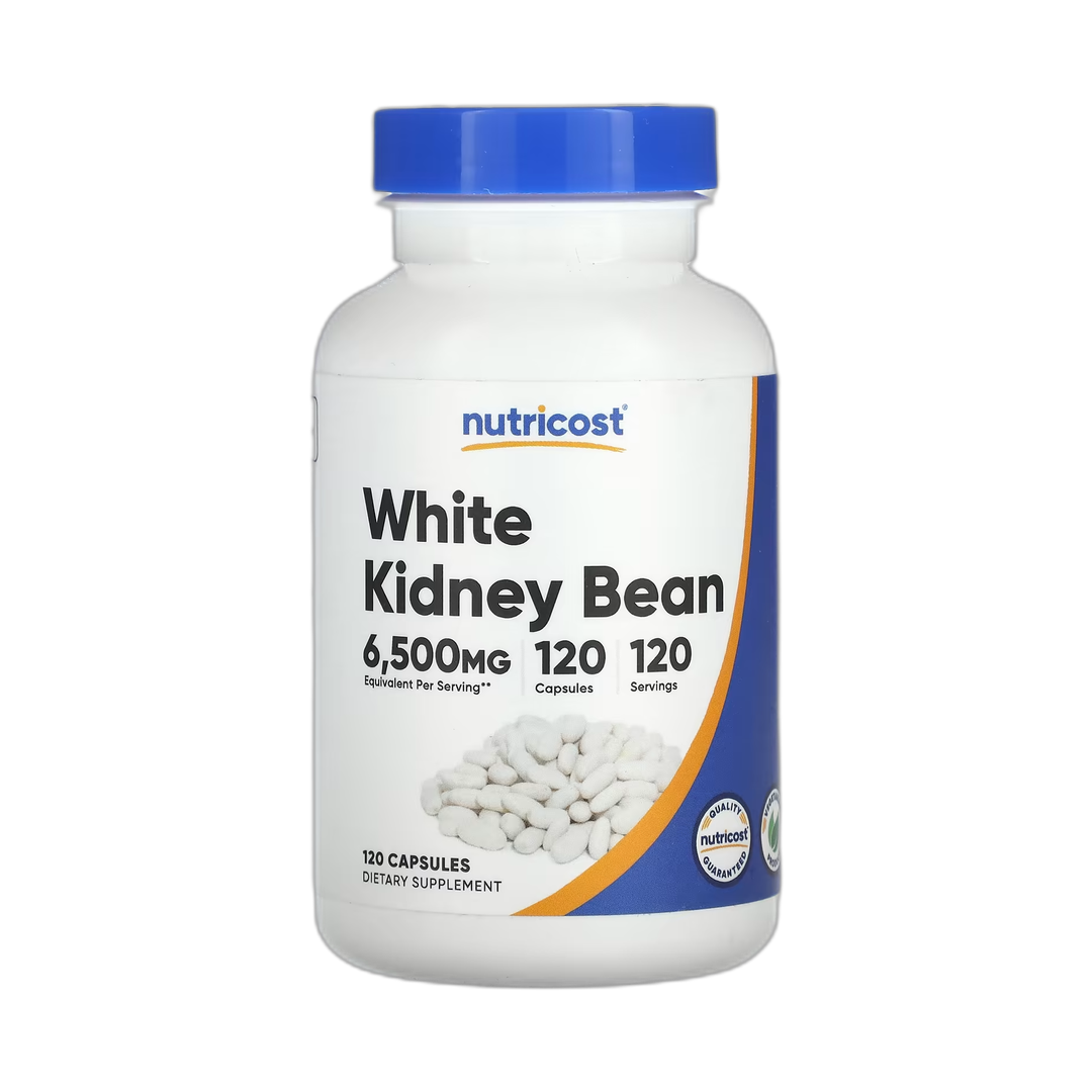 Nutricost, White Kidney Bean, 6,500 mg, 120 Capsules front packaging view