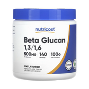 Nutricost, Beta Glucan 1,3/1,6, Unflavored, 3.5 oz, 100 g front packaging view
