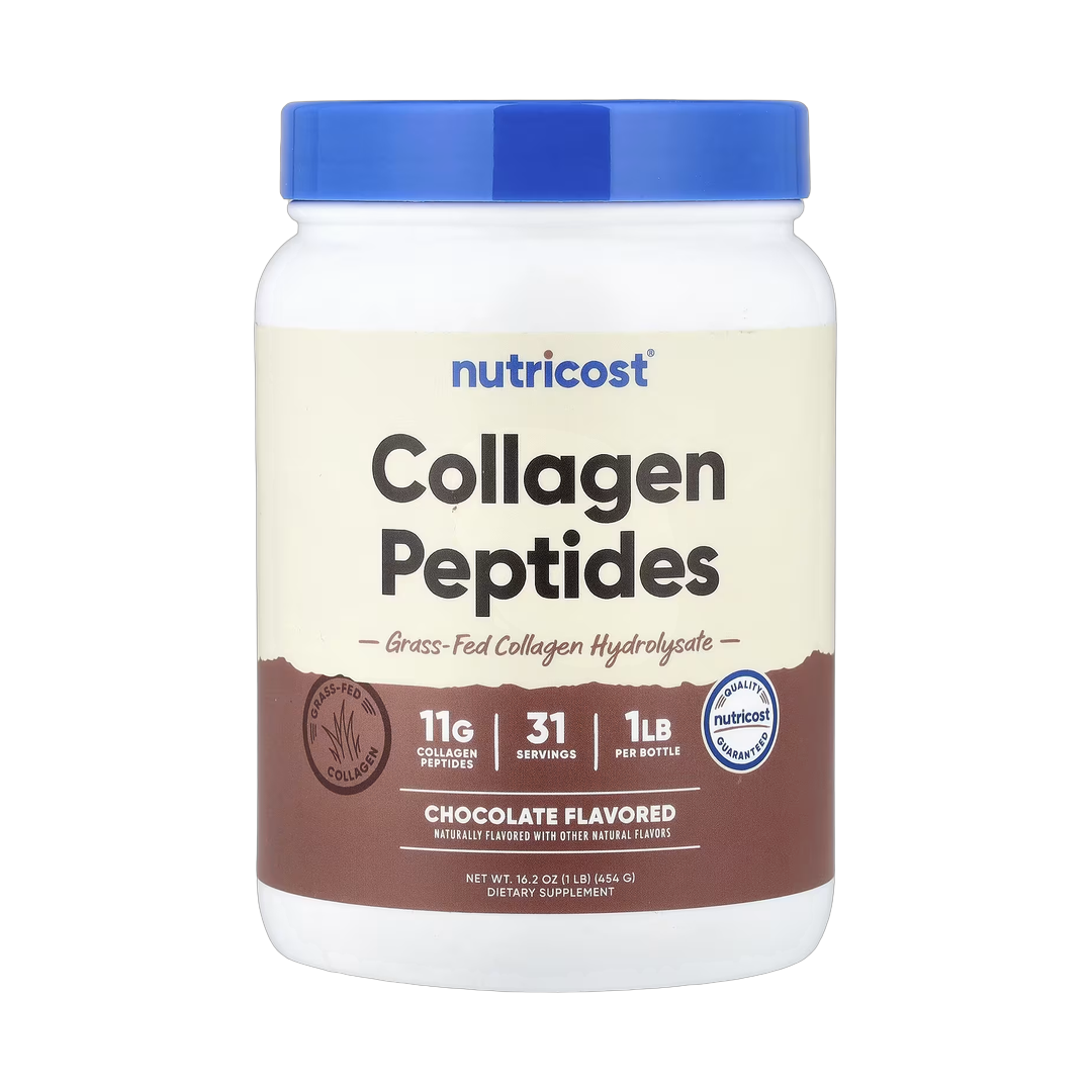 Nutricost, Collagen Peptides, Chocolate, 1 lb, 454 g front packaging view
