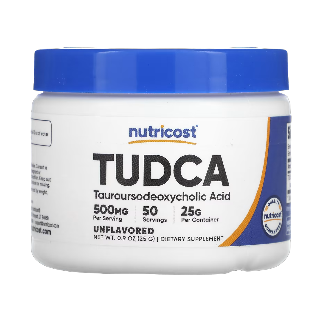 Nutricost, TUDCA, Unflavored, 0.9 oz, 25 g front packaging view
