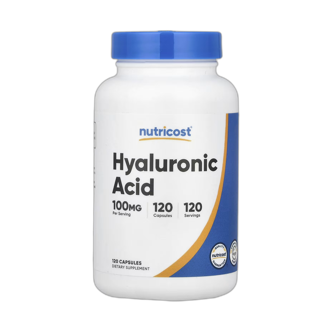 Nutricost, Hyaluronic Acid , 100 mg , 120 Capsules front packaging view
