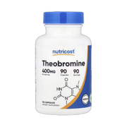 Nutricost, Theobromine, 400 mg, 90 Capsules front packaging view