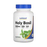 Nutricost, Holy Basil, 500 mg, 120 Capsules front packaging view
