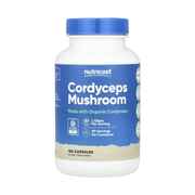 Nutricost, Cordyceps Mushroom, 180 Capsules front packaging view