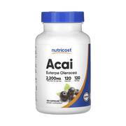 Nutricost, Acai, 2,200 mg, 120 Capsules front packaging view