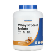 Nutricost, Whey Protein Isolate, Salted Caramel, 5 lb, 2,268 g front packaging view