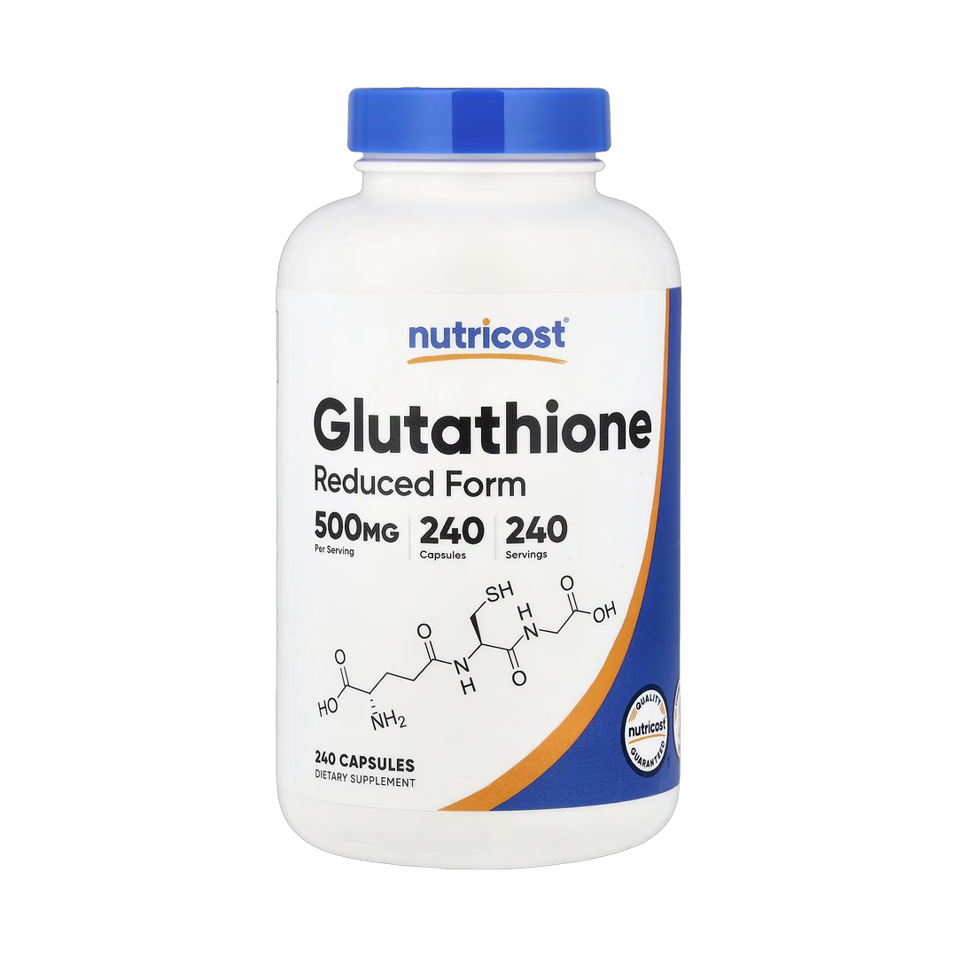 Nutricost, Glutathione, 500 mg, 240 Capsules front packaging view