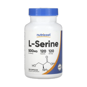 Nutricost, L-Serine, 500 mg, 120 Capsules front packaging view