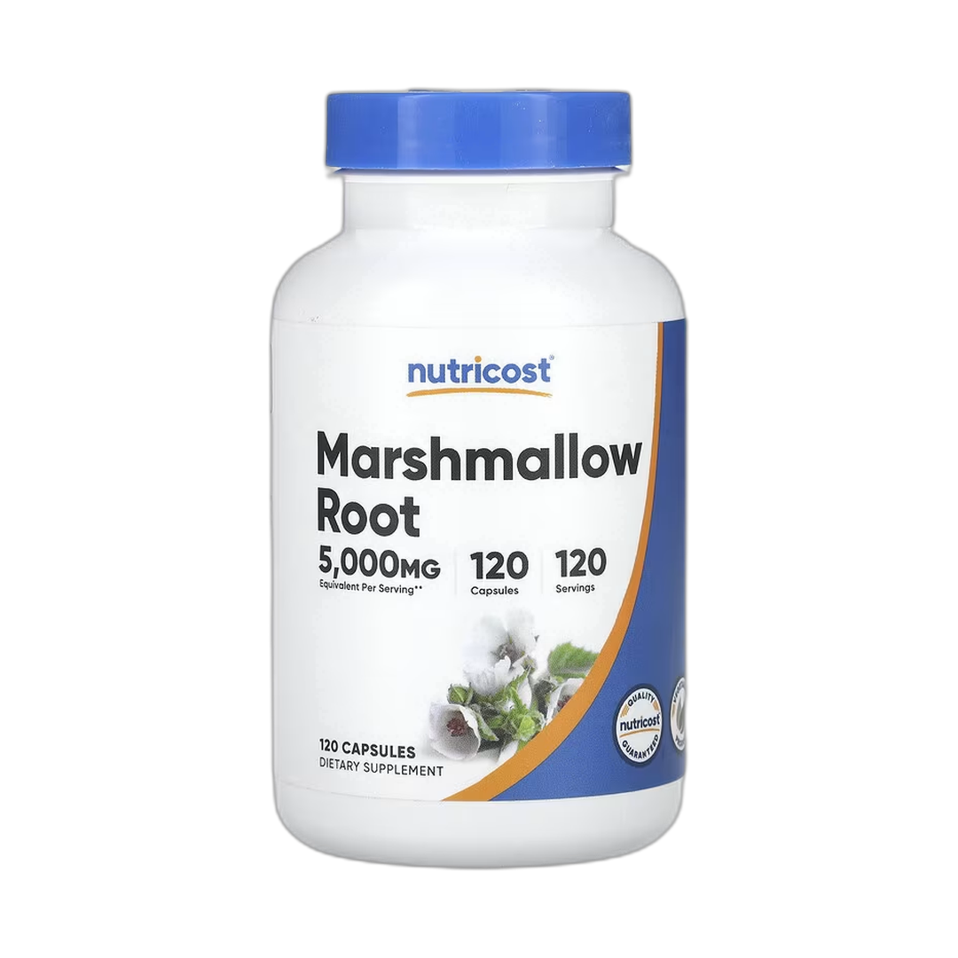 Nutricost, Marshmallow Root, 5,000 mg, 120 Capsules front packaging view