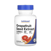 Nutricost, Grapefruit Seed Extract, 2,000 mg, 60 Capsules front packaging view