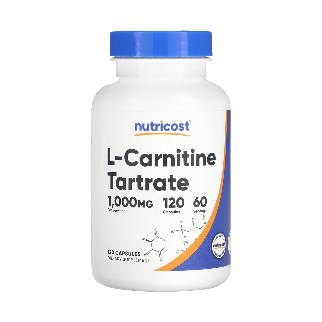Nutricost, L-Carnitine Tartrate, 120 Capsules front packaging view
