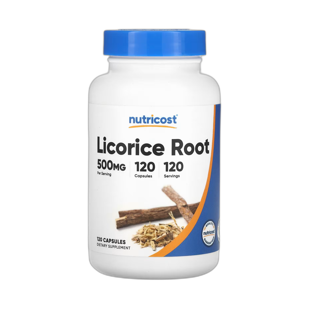 Nutricost, Licorice Root, 500 mg, 120 Capsules front packaging view