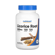Nutricost, Licorice Root, 500 mg, 120 Capsules front packaging view