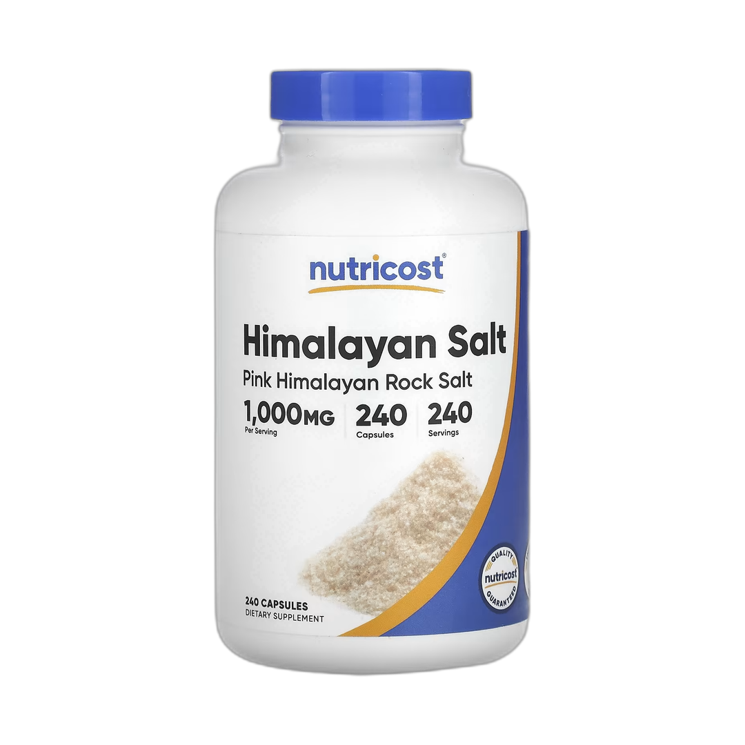Nutricost, Himalayan Salt , 1,000 mg , 240 Capsules front packaging view