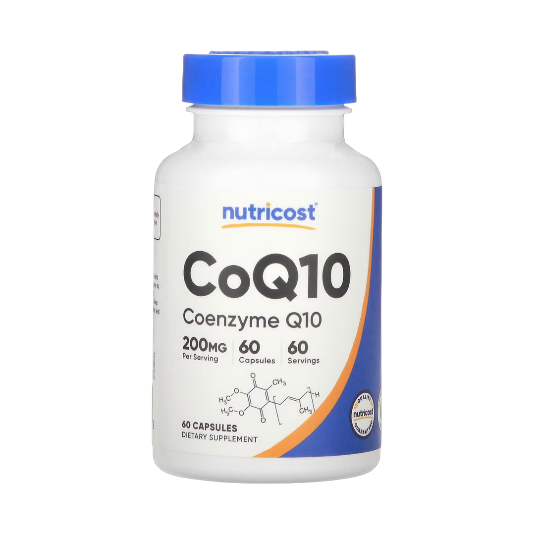 Nutricost, CoQ10, 200 mg, 60 Capsules front packaging view