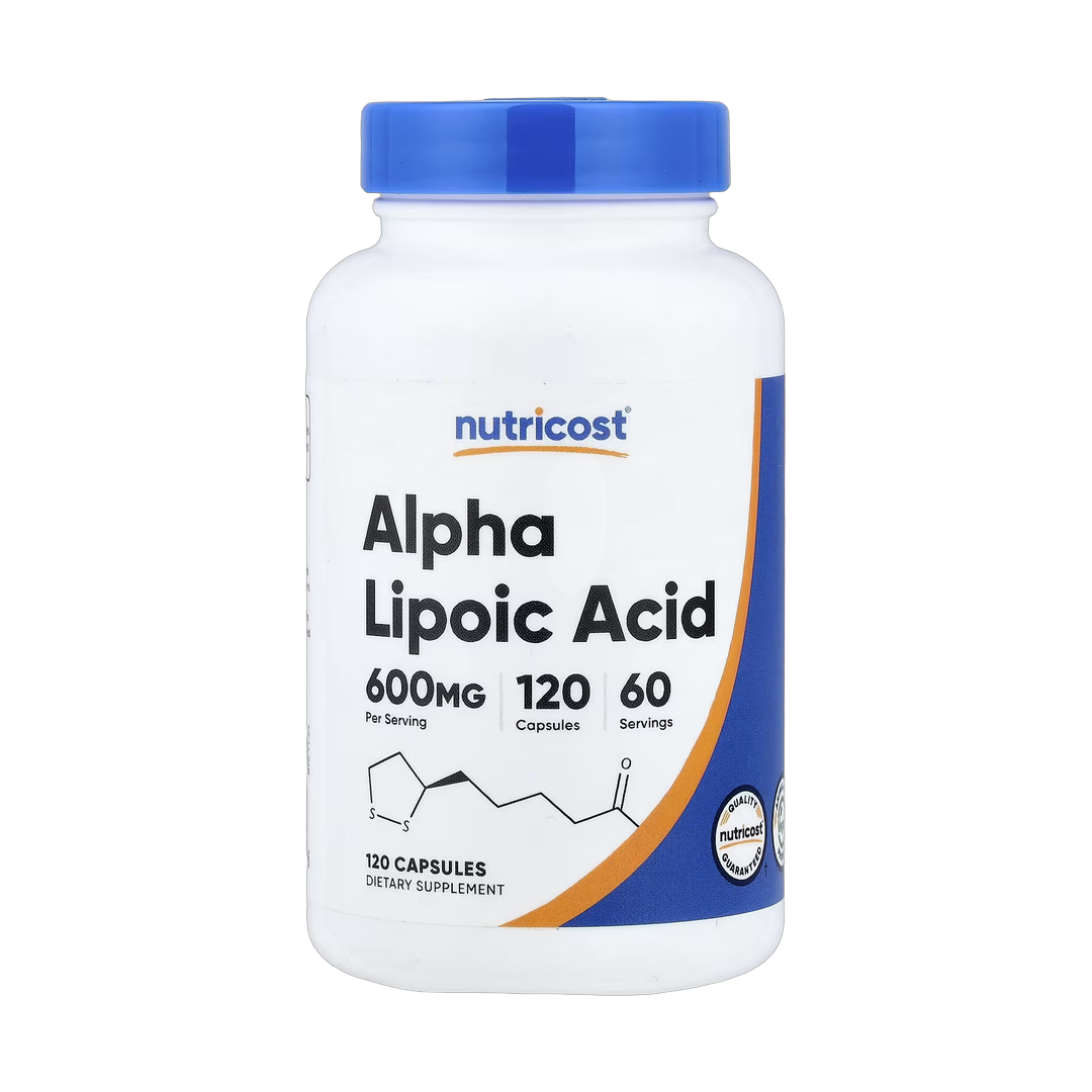 Nutricost, Alpha Lipoic Acid, 120 Capsules front packaging view