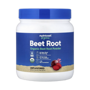 Nutricost, Organic Beet Root Powder, Unflavored, 16 oz, 454 g front packaging view