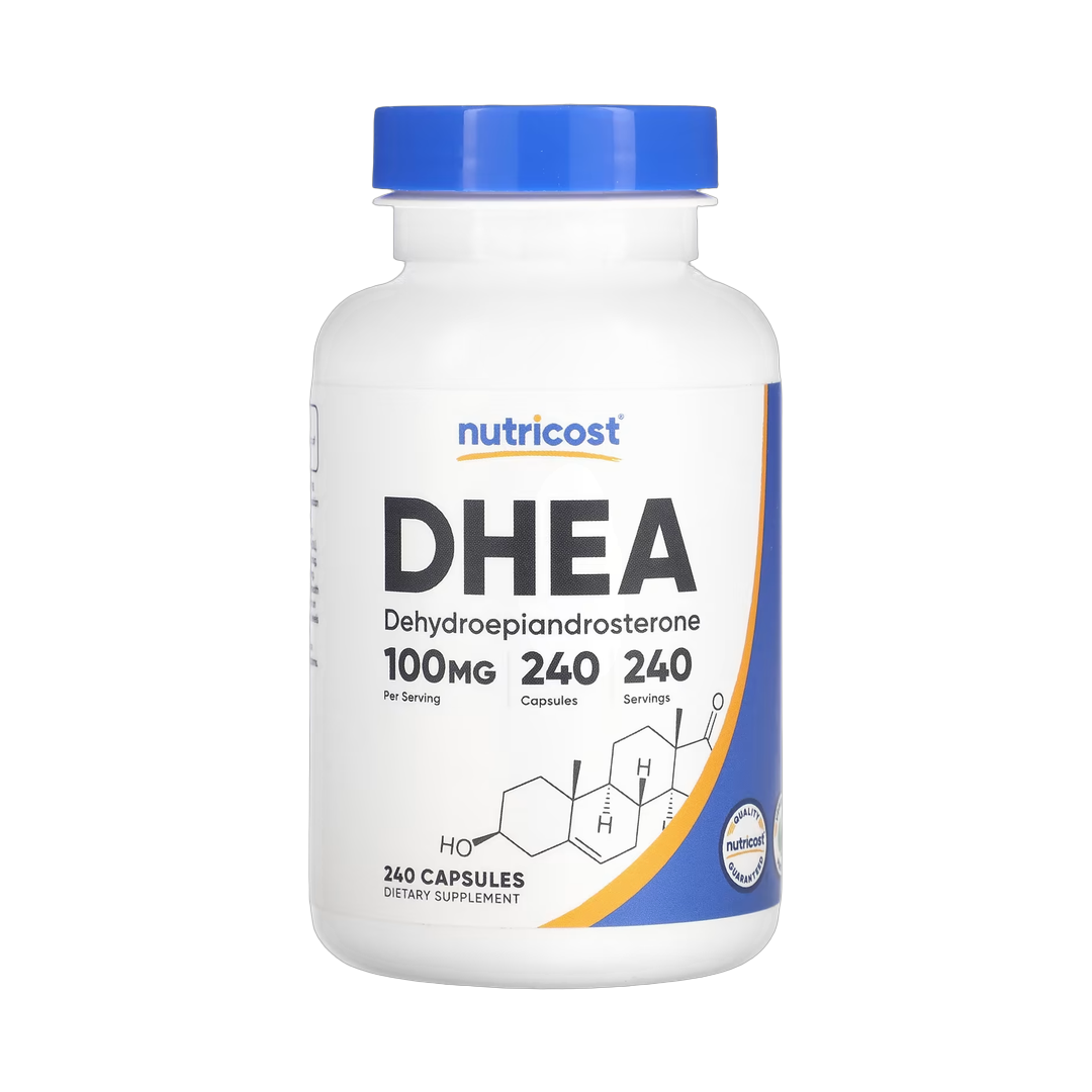 Nutricost, DHEA , 100 mg , 240 Capsules front packaging view