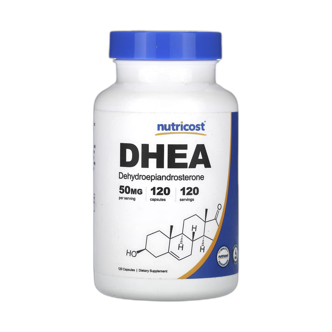 Nutricost, DHEA, 50 mg, 120 Capsules front packaging view
