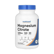 Nutricost, Magnesium Citrate, 120 Capsules front packaging view