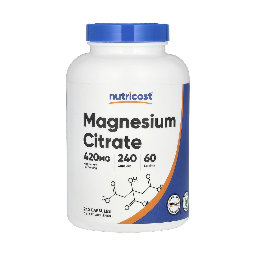 Nutricost, Magnesium Citrate, 240 Capsules front packaging view