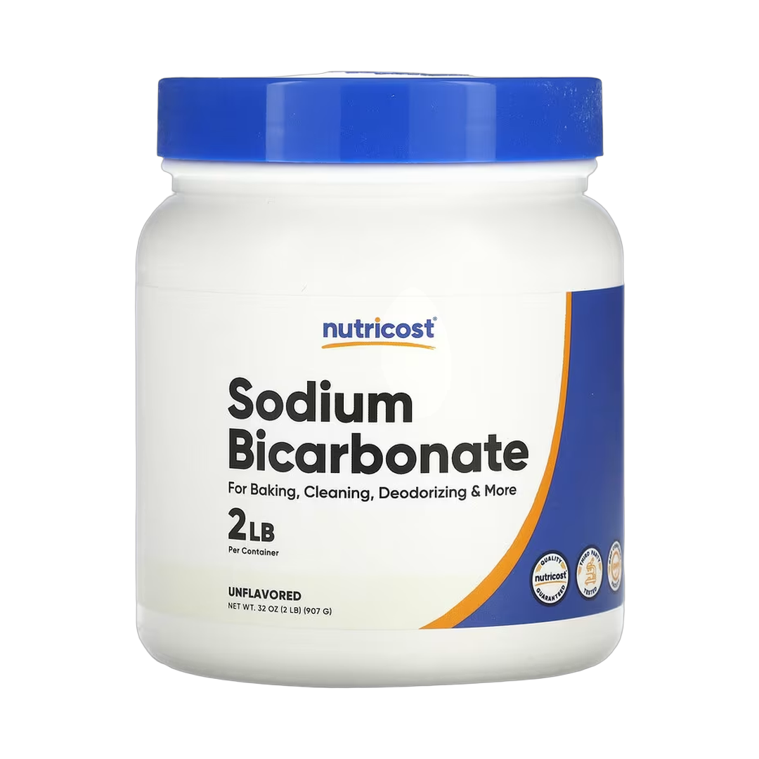 Nutricost, Sodium Bicarbonate Powder, Unflavored, 2 lb, 907 g front packaging view