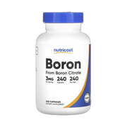 Nutricost, Boron, 3 mg, 240 Capsules front packaging view