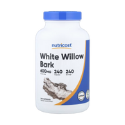 Nutricost, White Willow Bark, 600 mg, 240 Capsules front packaging view
