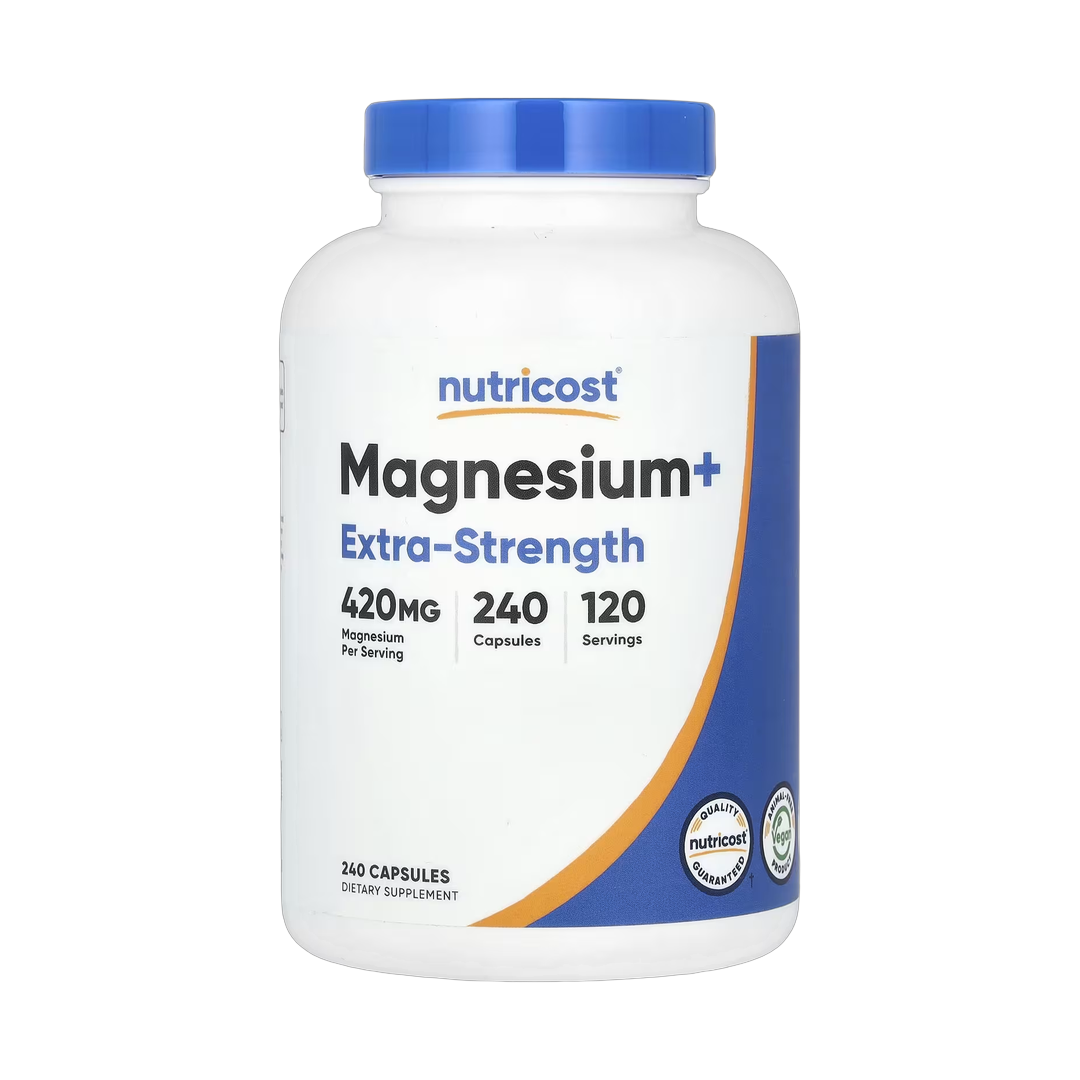 Nutricost, Magnesium+, Extra-Strength, 240 Capsules front packaging view