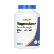 Nutricost, Magnesium+, Extra-Strength, 240 Capsules front packaging view