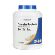 Nutricost, Casein Protein, Unflavored, 5 lb, 2,268 g front packaging view