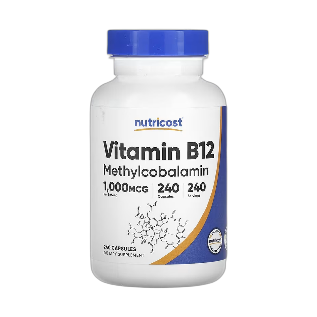 Nutricost, Vitamin B12, 1,000 mcg, 240 Capsules front packaging view