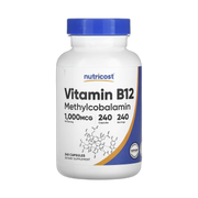 Nutricost, Vitamin B12, 1,000 mcg, 240 Capsules front packaging view