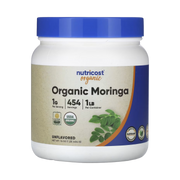 Nutricost, Organic Moringa, Unflavored, 16 oz, 454 g front packaging view